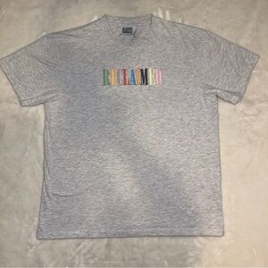 Reclaimed Vintage Gray Embroidered Reclaimed Graphic Tshirt Size Medium